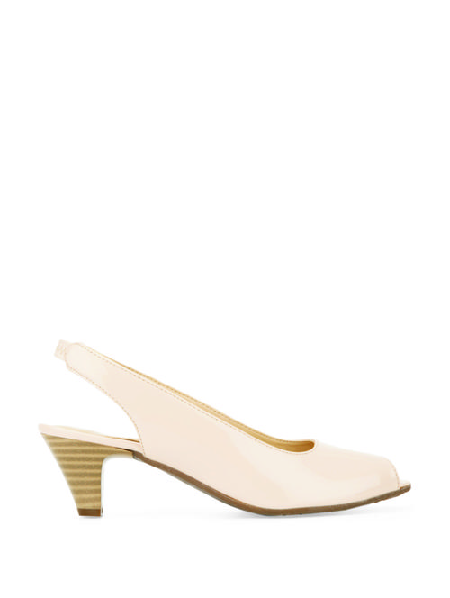 Beige back strap Peep Toes - 55227 - Very Small Image - 1