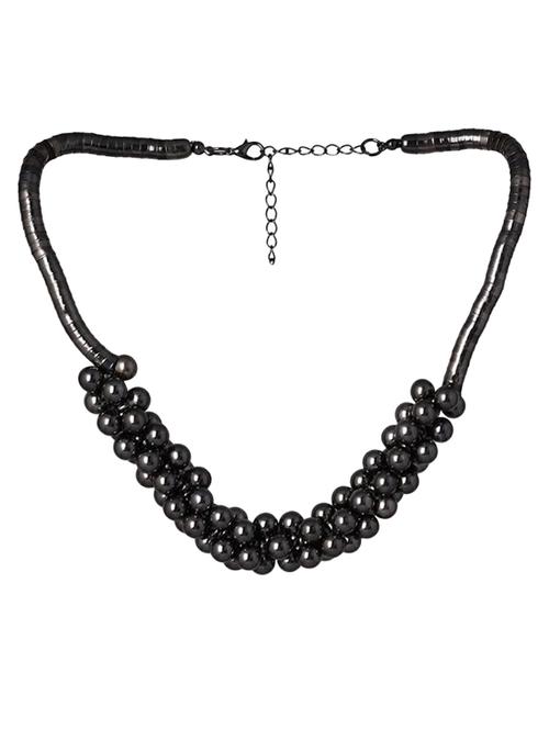 Sleek Black Beaded Necklace - 56883 -  Standard Image - 0