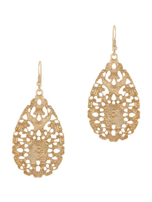 Sleek Gold Cut Out Earrings - 56916 -  Standard Image - 0