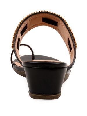 Black Flat Sandals - 57594 - Standard Image - 3