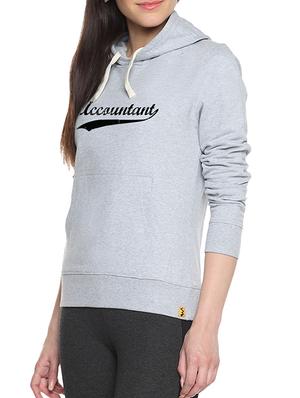 hooded neck typographic sweatshirt - 62448 - Standard Image - 2