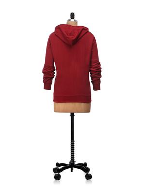 catchy phrase red hooded sweatshirt - 62453 - Standard Image - 3