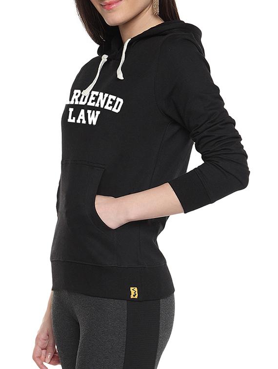 front pocket hooded slogan sweatshirt - 62479 - Zoom Image - 2