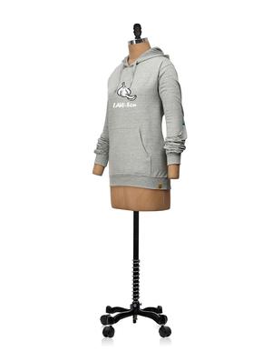 hooded neck printed sweatshirt - 62503 - Standard Image - 2