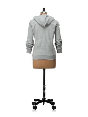 hooded neck printed sweatshirt - 62503 - Standard Image - 3