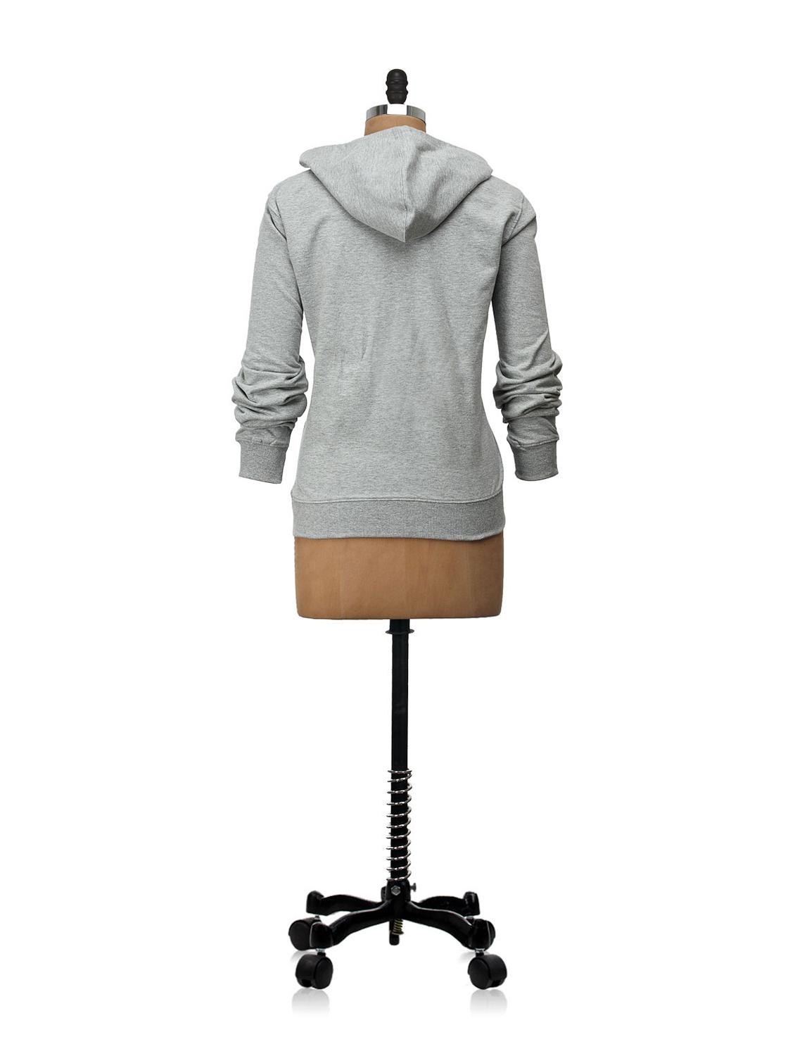 hooded neck printed sweatshirt - 62503 - Zoom Image - 3