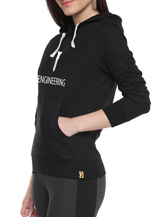 hooded neck printed sweatshirt - 62526 - Zoom Image - 2