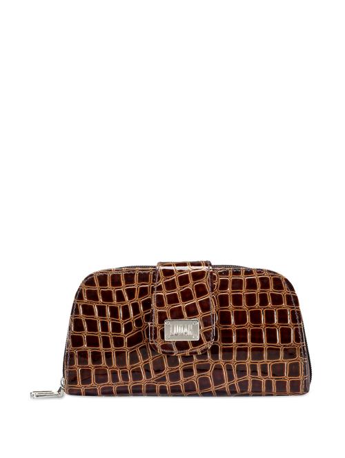 Chocolate Brownie Leather Clutch - 62942 - Very Small Image - 1