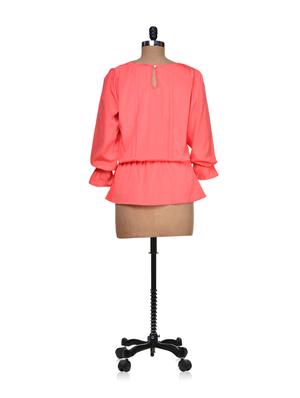 Pink Peplum Top - 66318 - Standard Image - 3