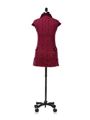 pink contrast collared dress with big patch pockets at the side - 6797 - Standard Image - 3