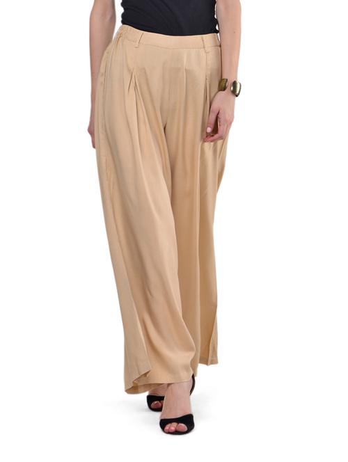 Bold Beige Palazzo Pants - 69274 - Very Small Image - 1