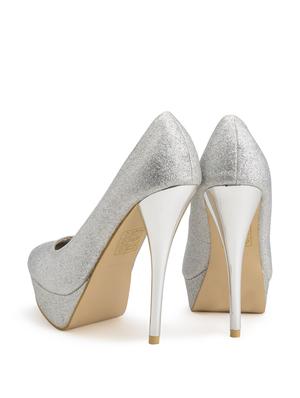 Silver Magic Shimmer Pumps - 7229 - Standard Image - 3