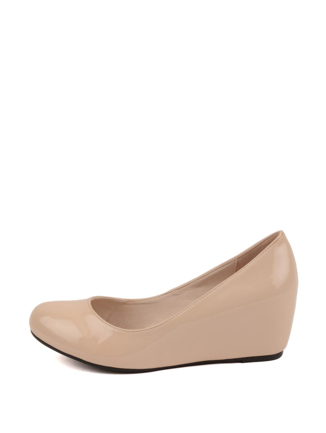Glossy Nude Wedge Pumps - 7262 - Zoom Image - 2