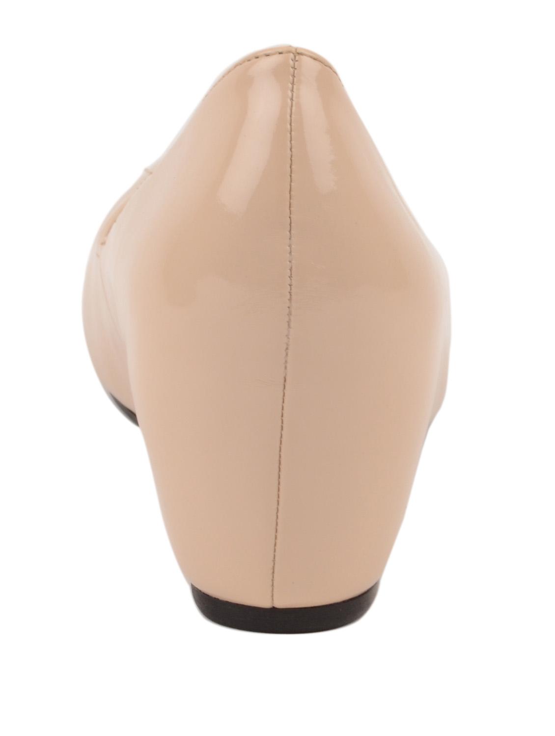Glossy Nude Wedge Pumps - 7262 - Zoom Image - 3