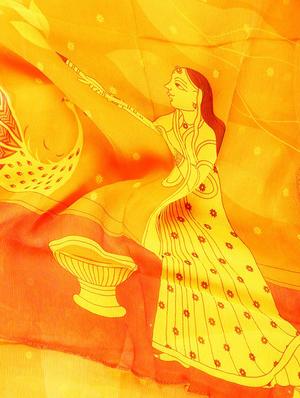 yellow color scarf - 76050 - Standard Image - 2