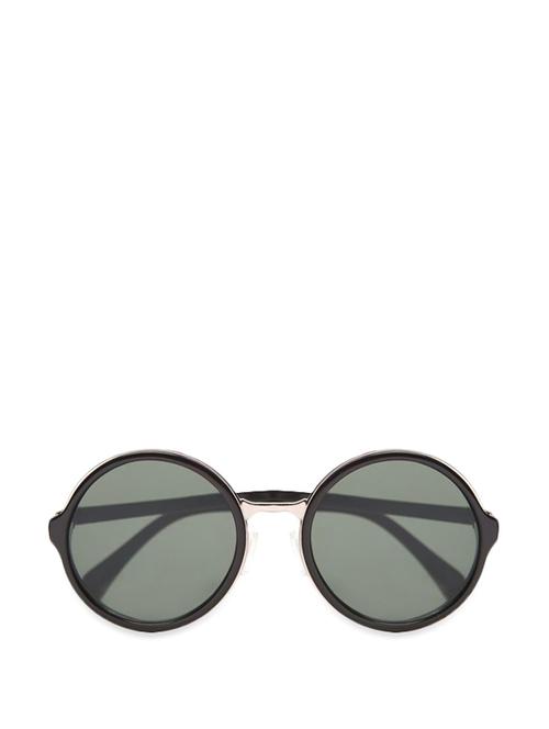 Retro Oval Black Sunglasses - 76834 - Very Small Image - 1