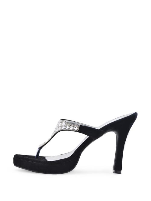 Party Forward Black and Silver Heels - 77442 - Very Small Image - 1