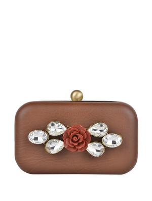 rose embellished box clutch - 77626 - Standard Image - 5