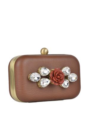 rose embellished box clutch - 77626 - Standard Image - 6