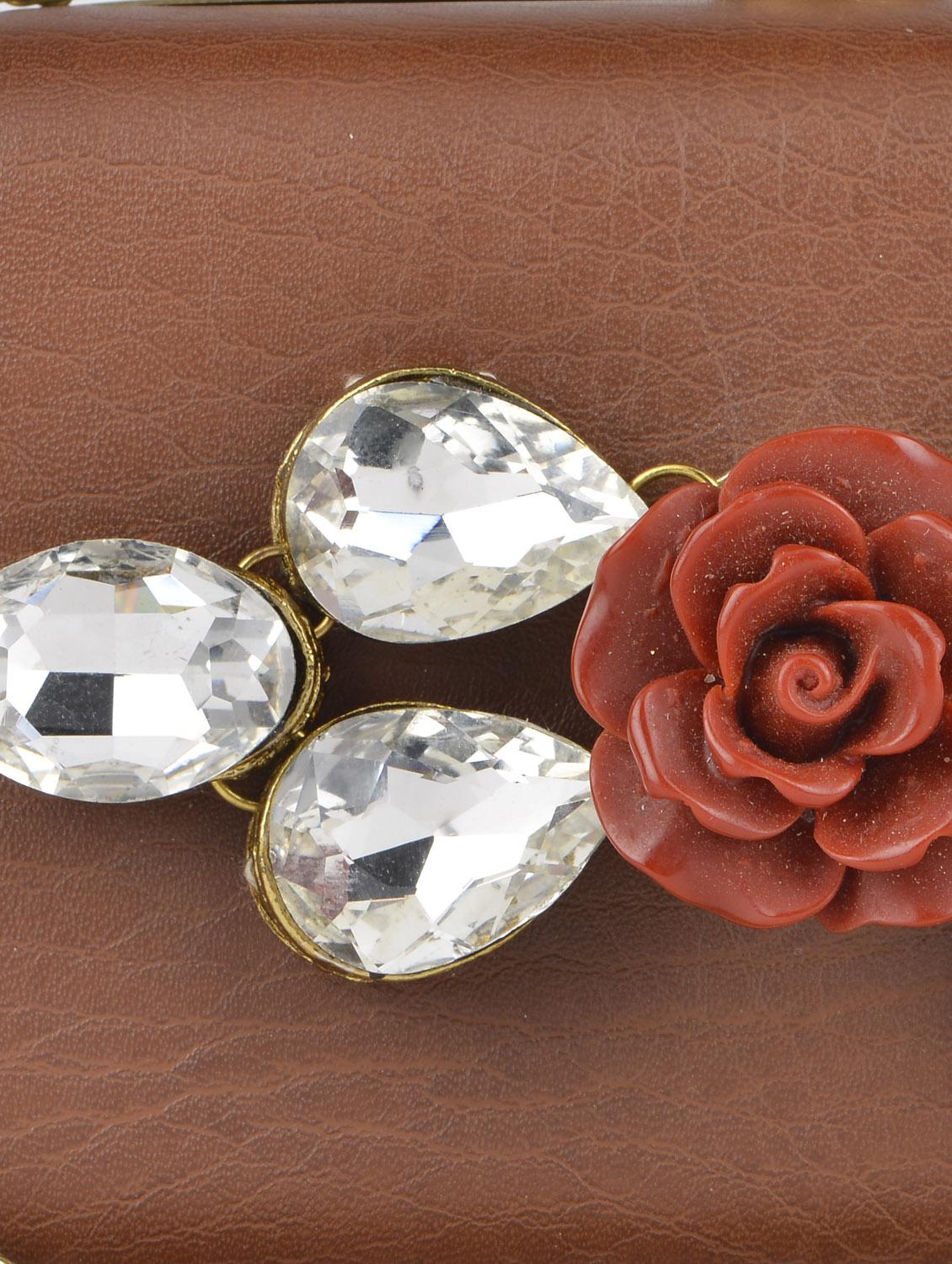 rose embellished box clutch - 77626 - Zoom Image - 4