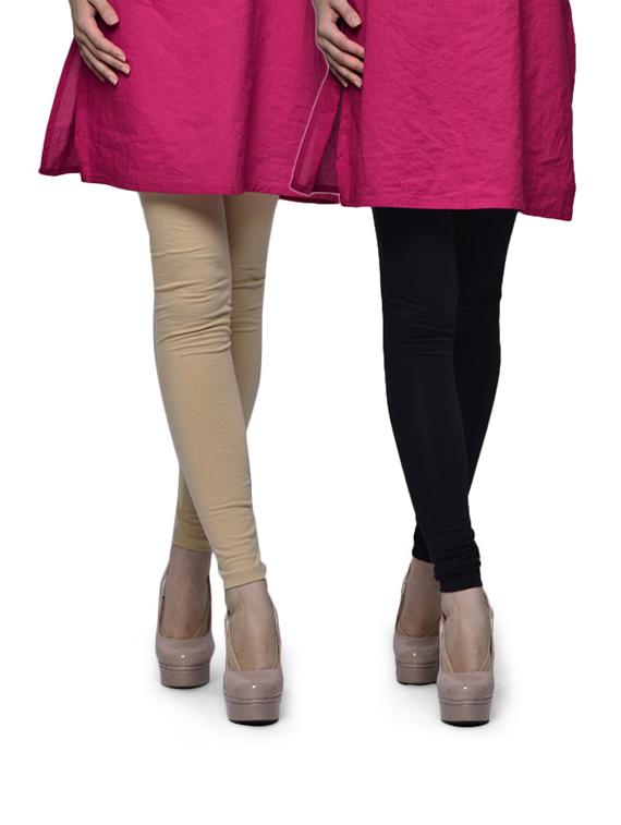 set of 2 cotton leggings - 78636 - Zoom Image - 1