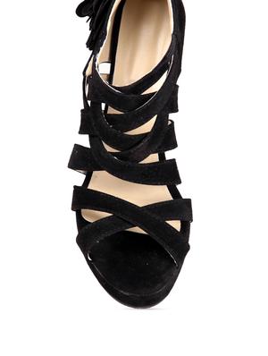 Sexy high-heeled black peep toes - 848942 - Standard Image - 4