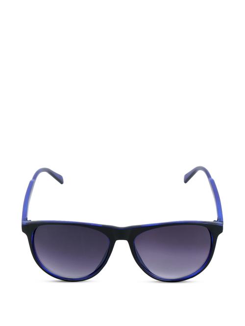 Trendy Matte Black-Dark Blue Sunglasses - 853790 - Very Small Image - 1