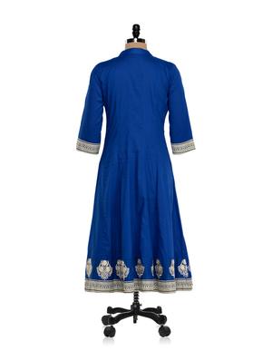 royal blue anarkali kurta - 857577 - Standard Image - 3