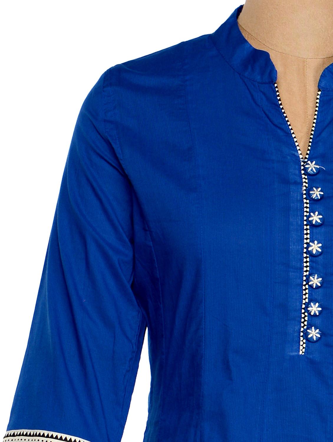 royal blue anarkali kurta - 857577 - Zoom Image - 4