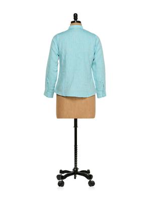sky blue linen shirt - 859502 - Standard Image - 3
