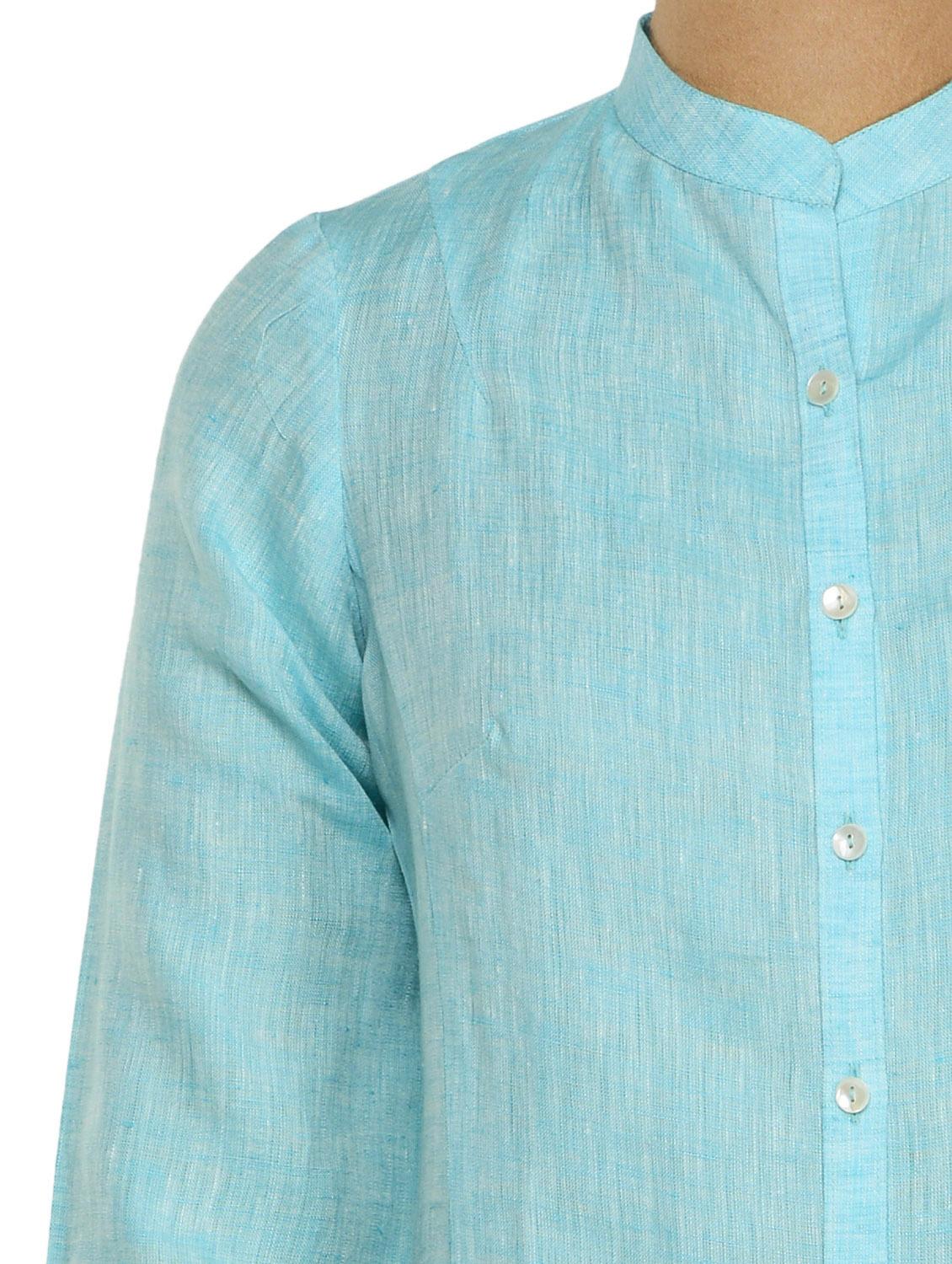 sky blue linen shirt - 859502 - Zoom Image - 4