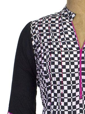 black straight kurta - 863019 - Standard Image - 4