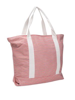 stylish pink and white striped tote - 863655 - Standard Image - 5