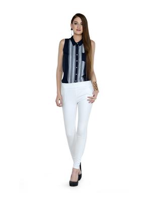 Vanilla White Fitted Pants - 864090 -  Standard Image - 1