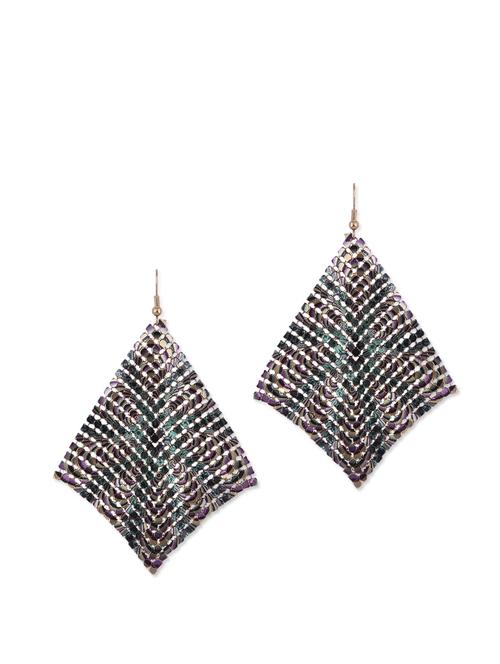 Stylish Multicolor Patterned Earrings - 865960 - Very Small Image - 1