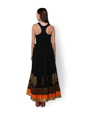 luxe touch black maxi skirt - 88378 - Standard Image - 4