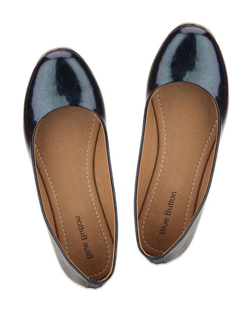 Black round toe shimmery ballerinas - 891005 - Very Small Image - 1