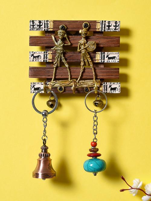 dhokra craft and warli fusion key holder - 891508 - Standard Image - 1
