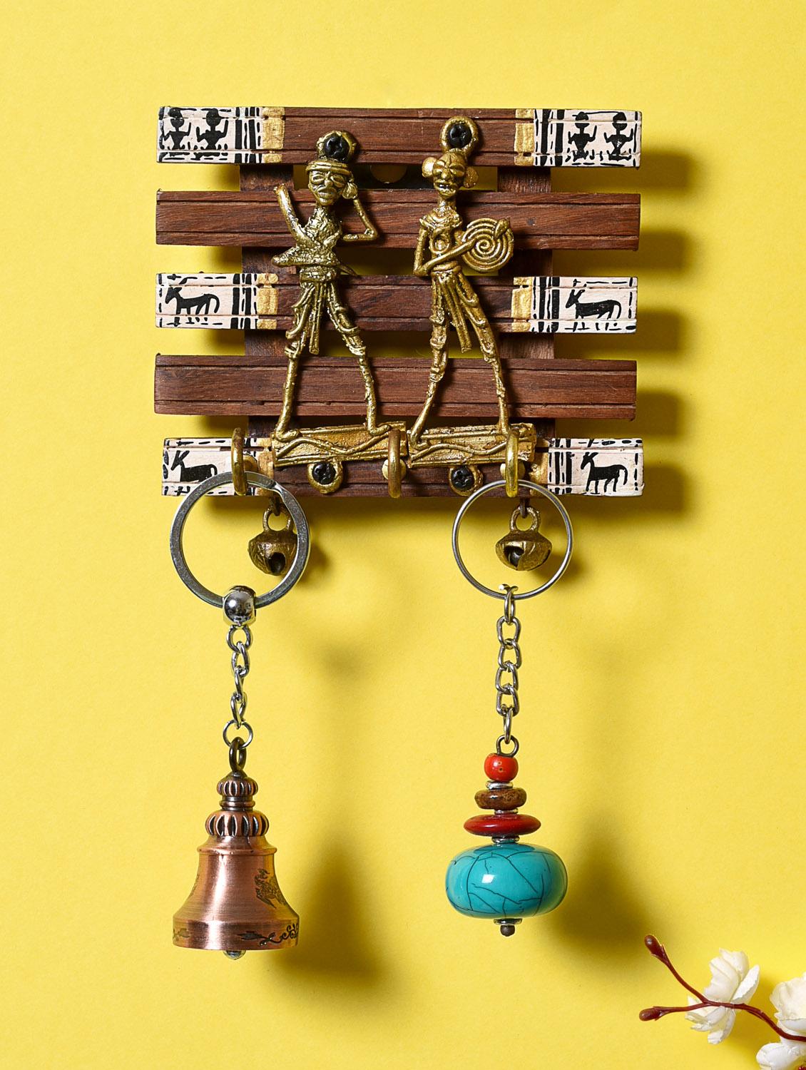 dhokra craft and warli fusion key holder - 891508 - Zoom Image - 1