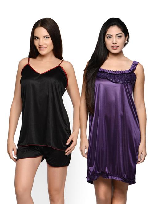 purple and black night wear (set of 2) - 892021 - Standard Image - 1