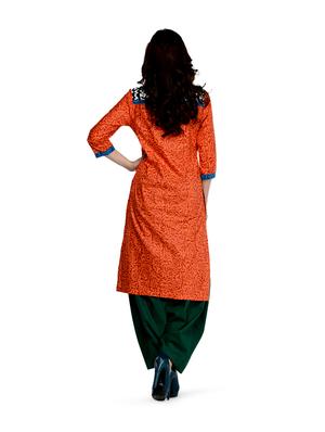 bottle green solid salwar - 892370 - Standard Image - 4