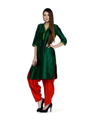 apple red cotton patiala salwar - 892378 - Standard Image - 3