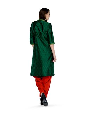 apple red cotton patiala salwar - 892378 - Standard Image - 4