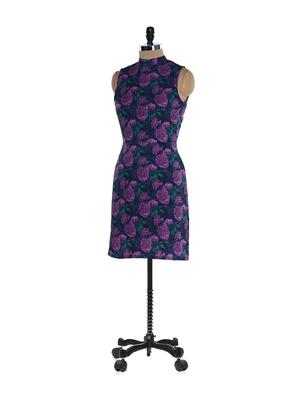 purple bloom open back dress - 894317 - Standard Image - 2
