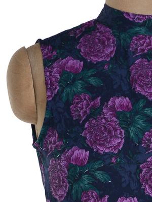 purple bloom open back dress - 894317 - Standard Image - 4