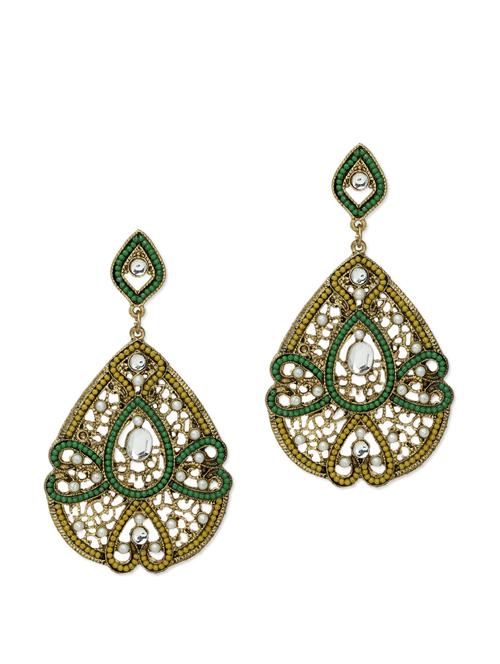 dazzling party wear gold earrings - 896745 - Very Small Image - 1