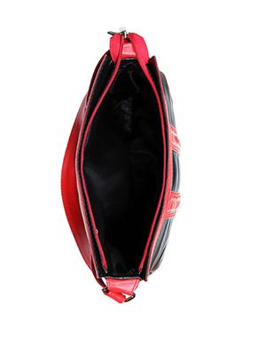 lovely black leather handbag with red straps - 899215 - Standard Image - 3