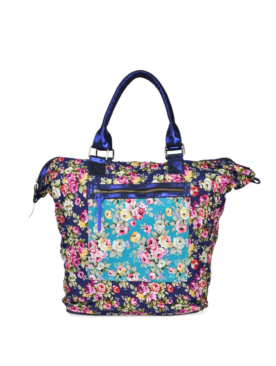 blue floral print tote bag - 905473 - Zoom Image - 1