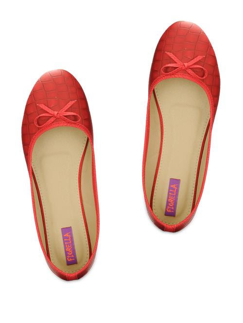Snake skin red bow ballerinas - 905834 - Very Small Image - 1