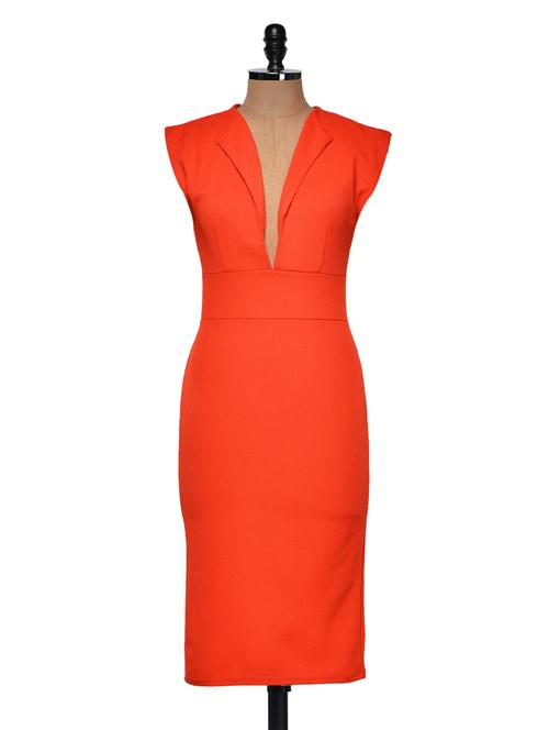 Glorious Dress With Deep Collared Neckline - 909453 - Very Small Image - 1
